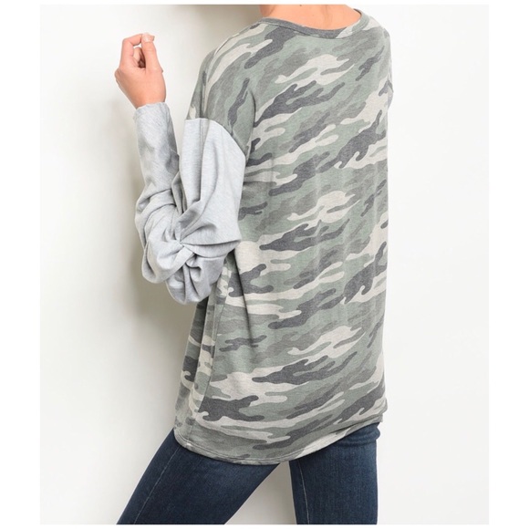 GRAY CAMO TOP - Picture 4 of 9